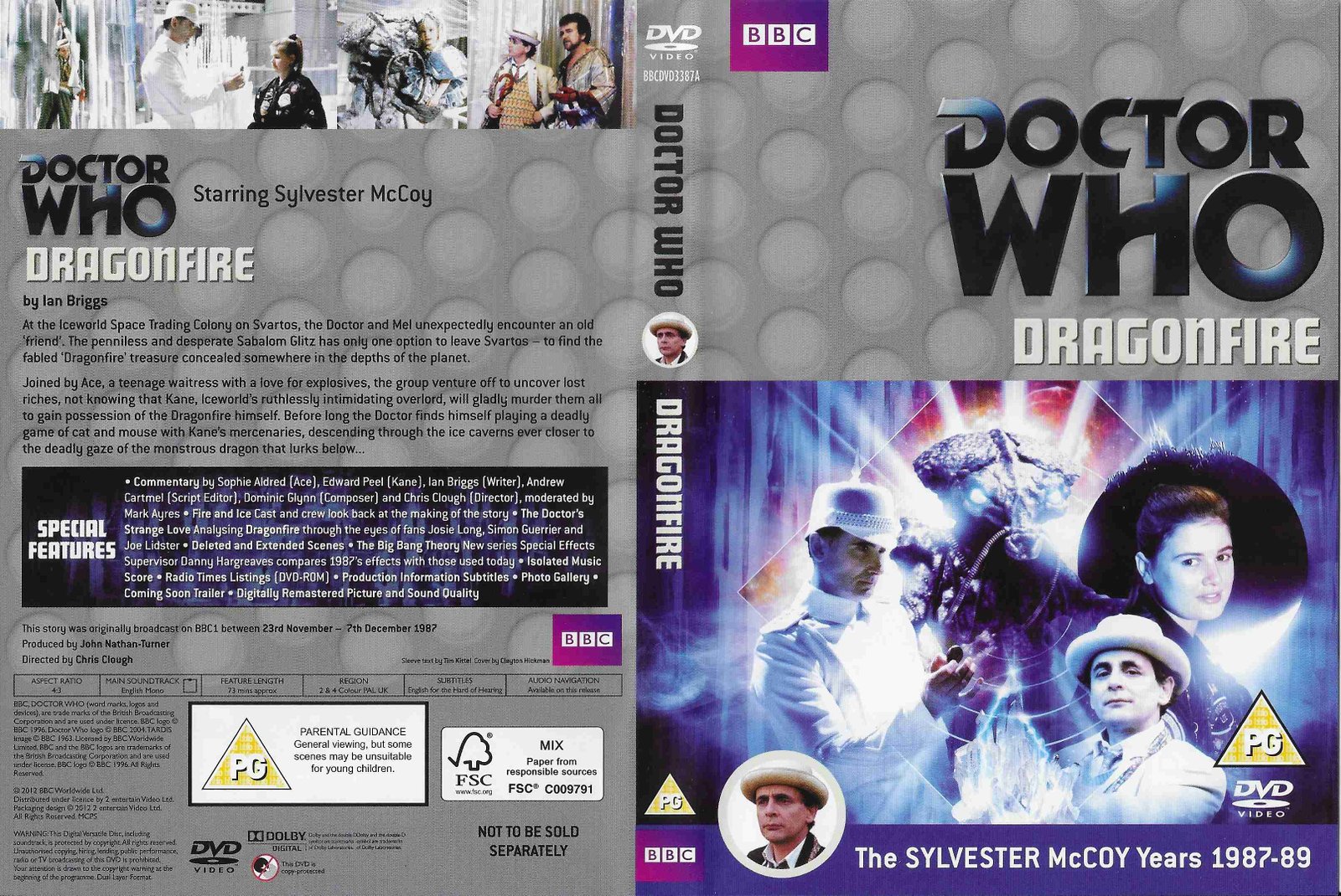 Picture of BBCDVD 3387A Doctor Who - Dragonfire by artist Ian Briggs from the BBC records and Tapes library